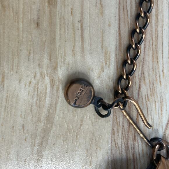 Vintage Rebajes MCM Articulated Copper Necklace Choker 3D 18" - Picture 10 of 11